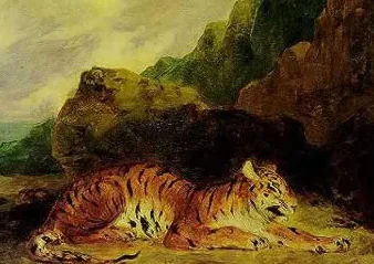 A tiger near his den