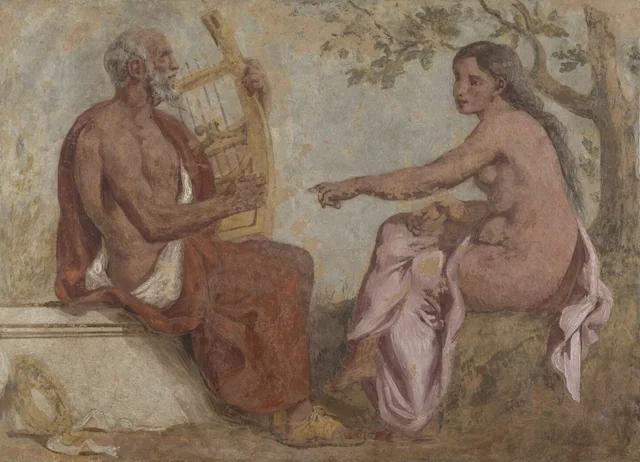 Anacreonte y una muchacha, Eugène Delacroix