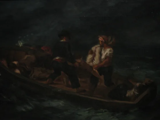 Après le naufrage (Le bateau Don Juan - le cadavre est jeté dans l'eau)