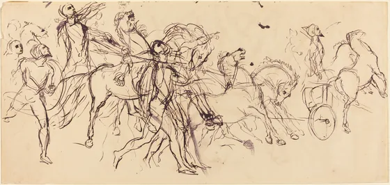 Charioteers (recto and verso)