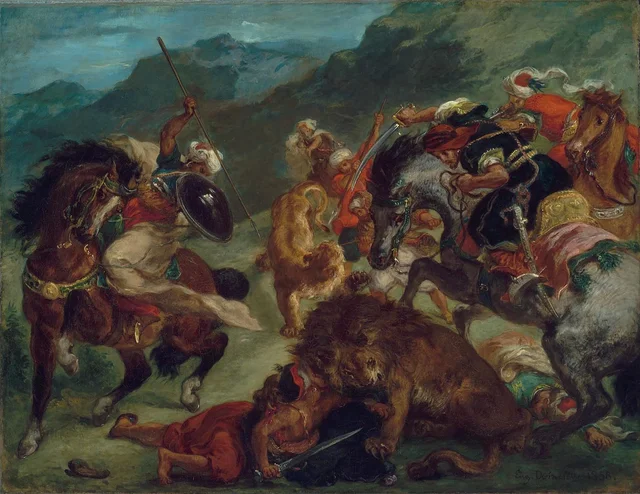 Caza del león