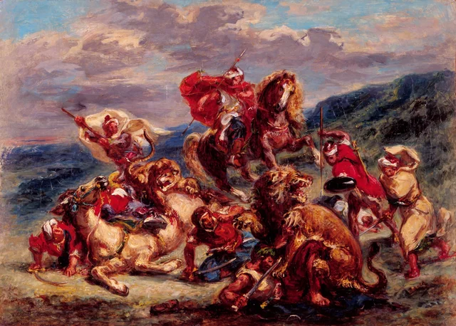 Caza del león