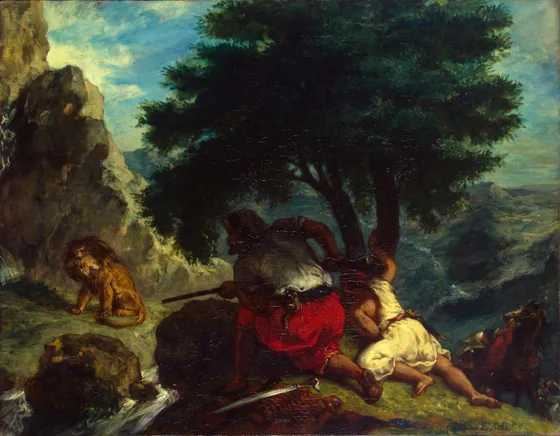 Chasse au lion au Maroc