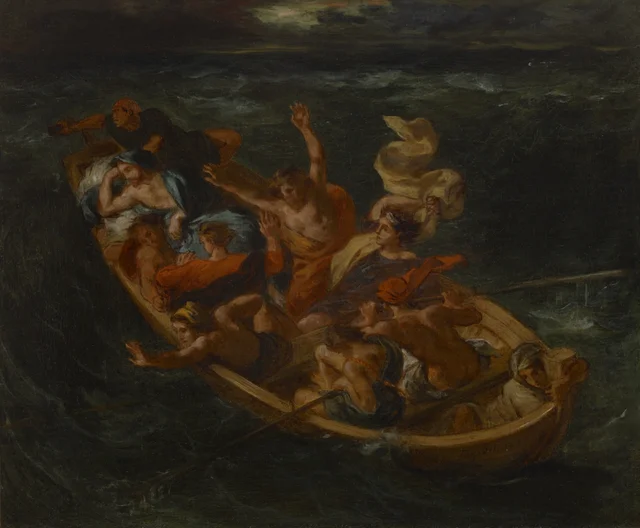 Cristo en el lago de Genesaret, Eugène Delacroix