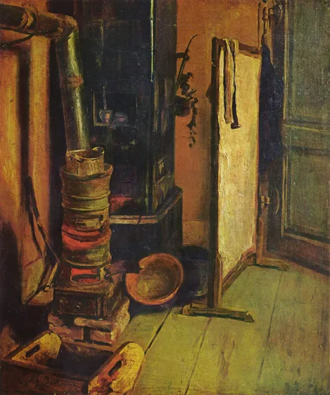 Coin d'atelier. Le Poêle