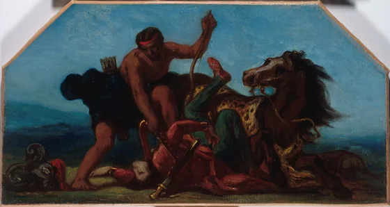 Esquisse pour le salon de la Paix à l'Hôtel de Ville de Paris : Hercule vainqueur d'Hippolyte, reine des Amazones