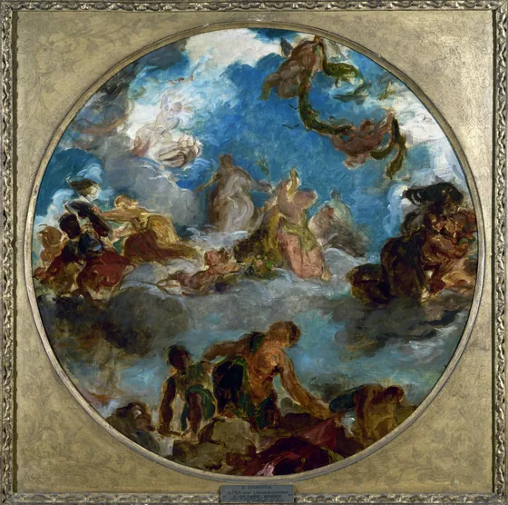 Esquisse pour le salon de la Paix à l'Hôtel de Ville de Paris. La Paix vient consoler les hommes et leur ramène l'abondance