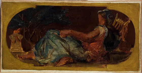 Esquisse pour le salon de la Paix à l'Hôtel de Ville de Paris : Minerve