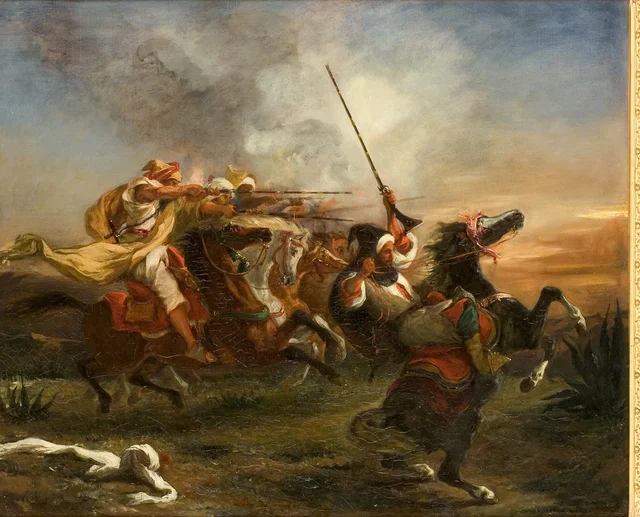 Exercices militaires des Marocains, Eugène Delacroix