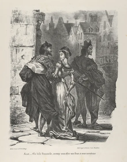 Faust cherchant à séduire Marguerite
