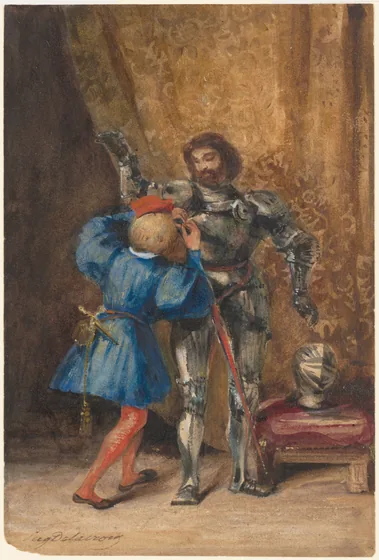 Franz Lerse ou Goetz von Berlichingen armé par un page