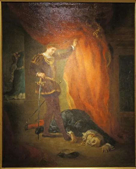 Hamlet devant le corps de Polonius