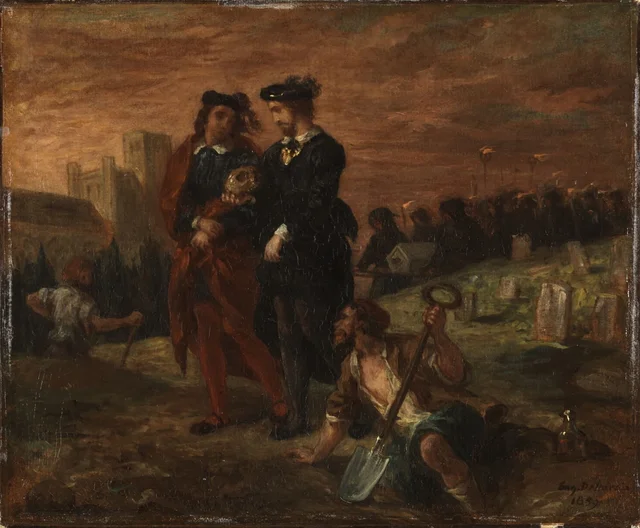 Hamlet y Horacio en el cementerio, Eugène Delacroix