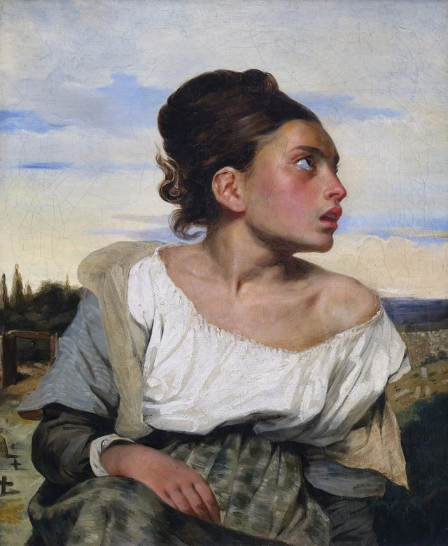 Joven huérfana en el cementerio, Eugène Delacroix