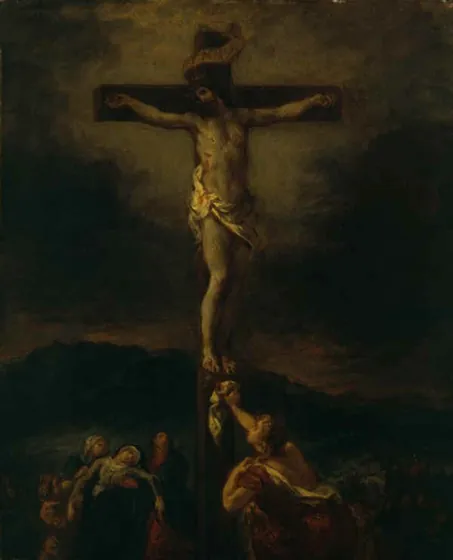 Le Christ en croix avec les saintes femmes