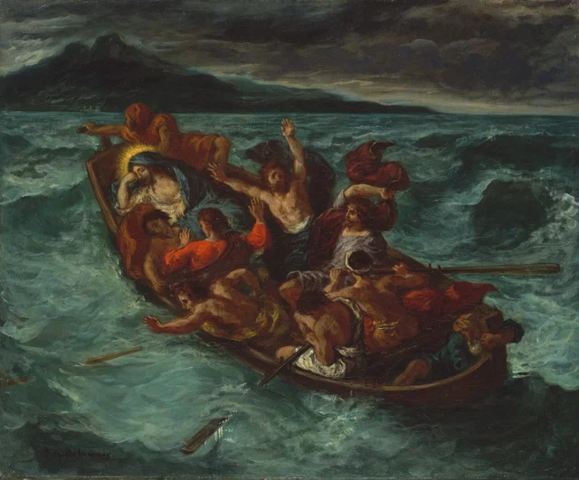 Cristo dormido durante la tempestad, Eugène Delacroix