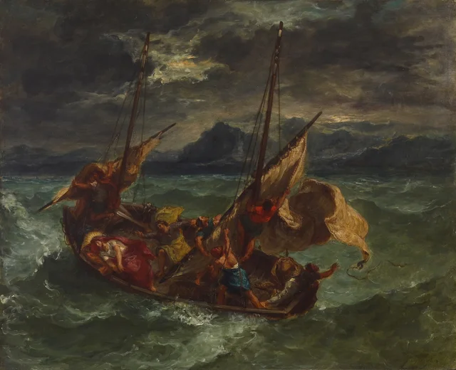 Cristo en el lago de Genesaret, Eugène Delacroix