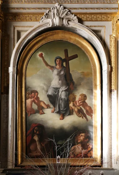 le Triomphe de la religion, Vierge au Sacré-Coeur