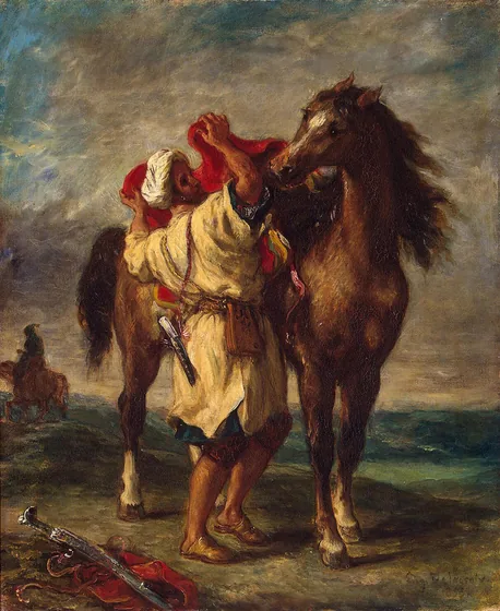Marocain sellant son cheval