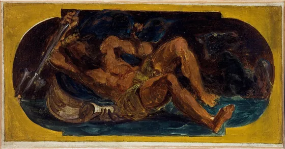 Neptune apaisant les flots : Esquisse pour le salon de la Paix à l'Hôtel de Ville de Paris