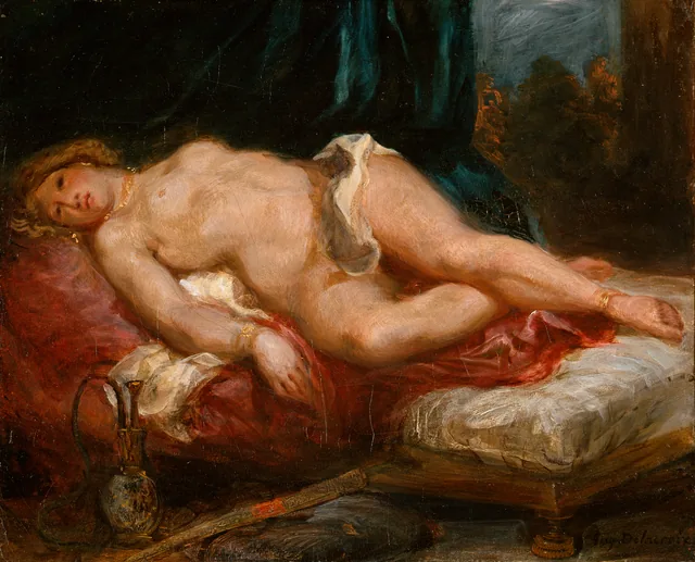 Odalisque reclining on a divan, Eugène Delacroix