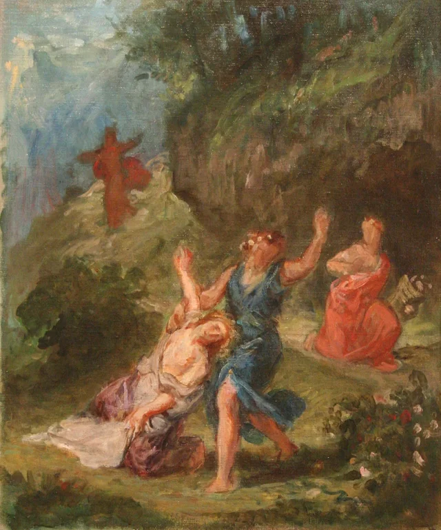 Orfeo socorriendo a Eurídice, Eugène Delacroix