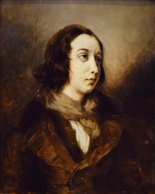 Retrato de George Sand, Eugène Delacroix