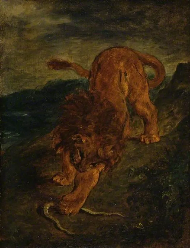 Le Lion et le Serpent, Eugène Delacroix