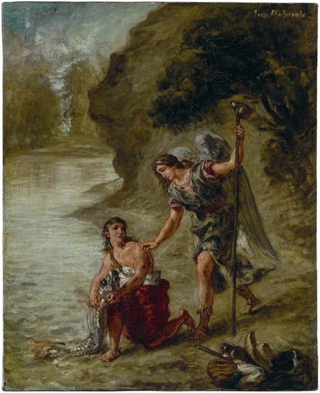 Tobias e o anjo, Eugène Delacroix