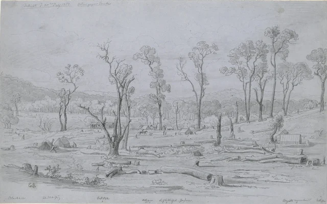 Ballarat, 25 July 1853, Post facing Eureka and Black Hill