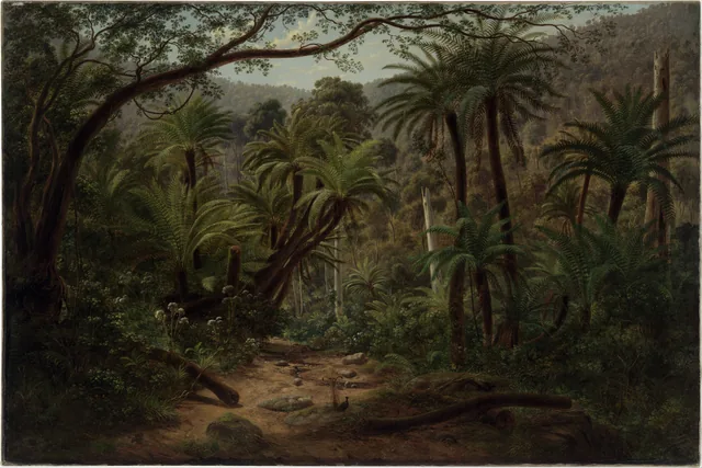 Ferntree Gully, nas cordilheiras de Dandenong, Eugene von Guérard