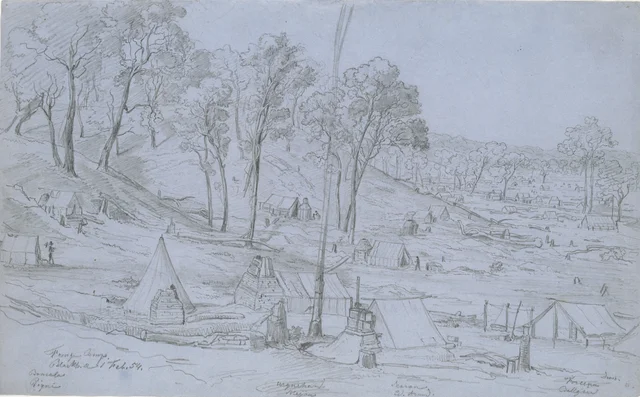 Fringe Camp, Black Hill, 1 February 1854