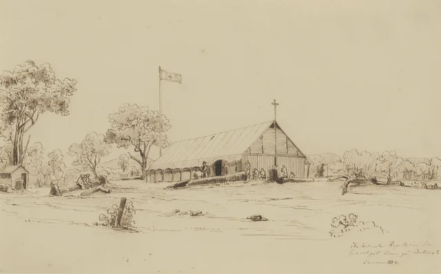 Catholic Chapel on the Gravel Pit Line, Ballarat, January 1854