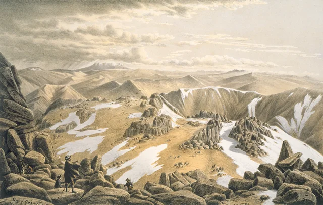 North-East View from the Top of Mt Kosciusko, N.S.W.