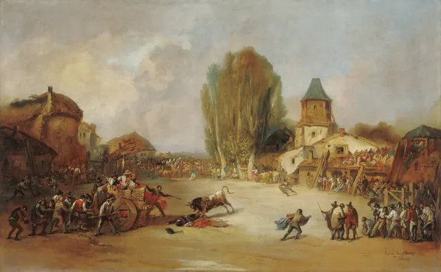 Goring at a Village Bullfight, Eugenio Lucas Velázquez