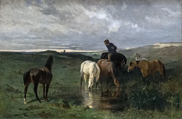 The Watering Place, Évariste-Vital Luminais