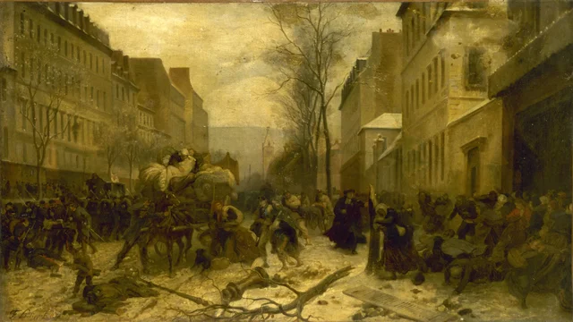 プロイセン軍によるパリ砲撃下のオルレアン大通り(1871年1月), フェリックス・フィリポトー