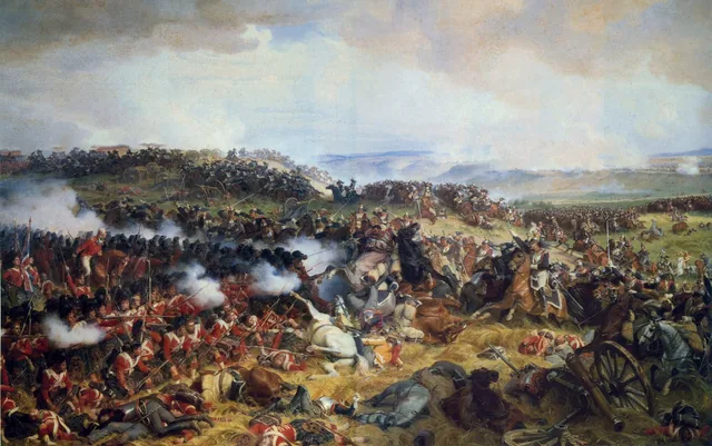 ワーテルローの戦い:フランス胸甲騎兵の突撃を受けるイギリス軍の方陣, フェリックス・フィリポトー