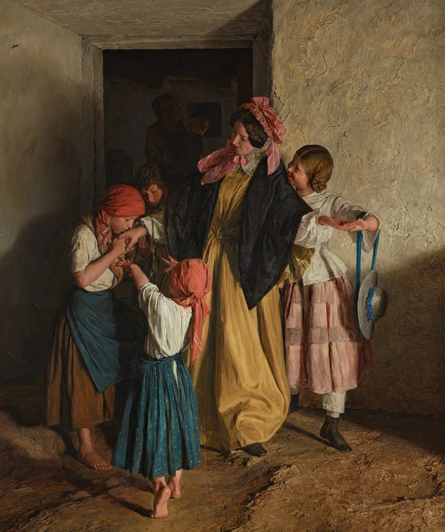 The Godmother's Farewell (After the Confirmation), Ferdinand Georg Waldmüller