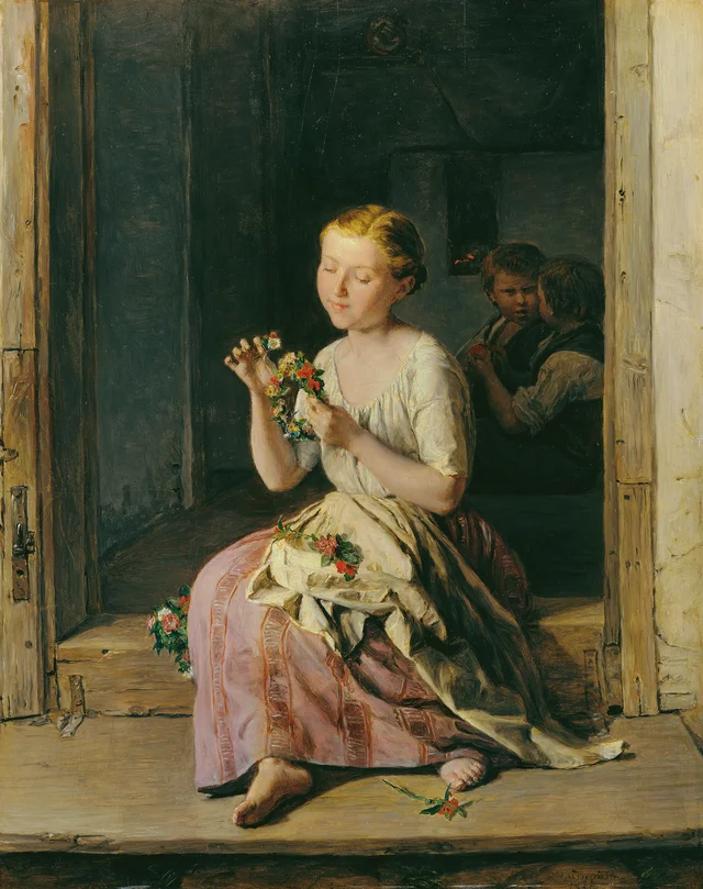 The Wreath Weaver, Ferdinand Georg Waldmüller
