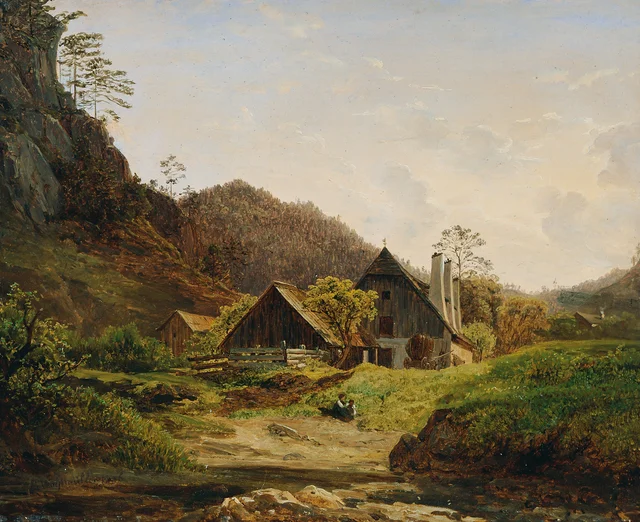 Landscape with Hammer Forge, Ferdinand Georg Waldmüller