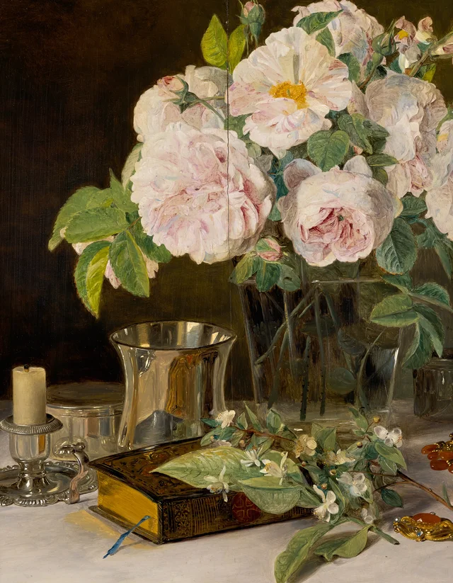 Roses in a Glass, Ferdinand Georg Waldmüller