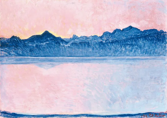 Lake Geneva with the Mont Blanc in the Early Morning