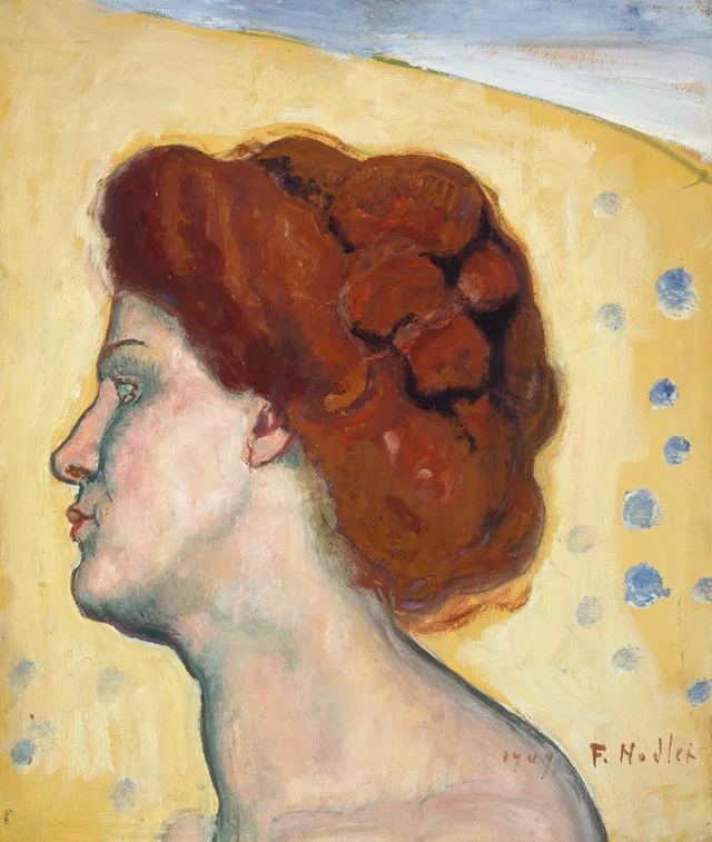 Cabeza de mujer pelirroja, estudio para «Sentimiento», Ferdinand Hodler