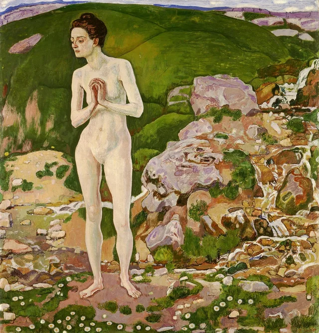 Mujer junto al arroyo, Ferdinand Hodler