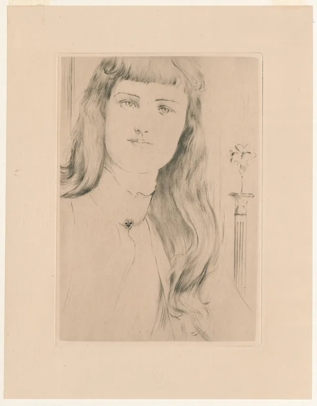 Estudo de cabelos, Fernand Khnopff