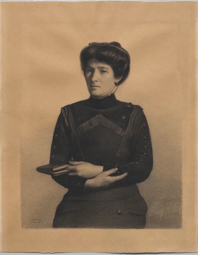 Retrato de madame Jules Ricard, nascida Augustine Bulteau, Fernand Khnopff