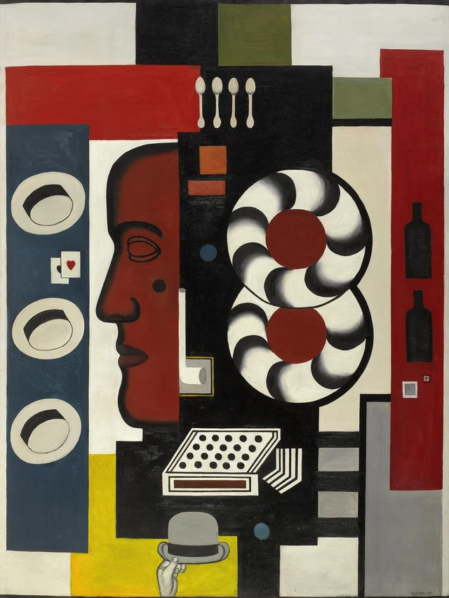 Composición con la mano y los sombreros, Fernand Léger