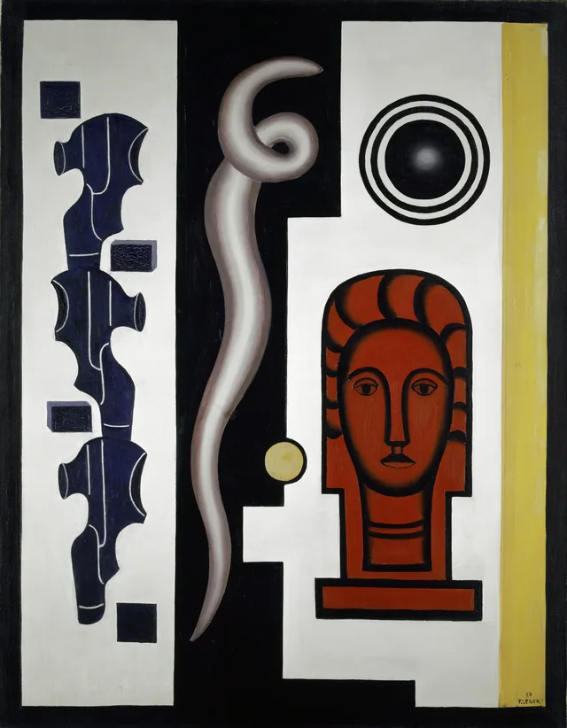 Composition with Red Head (Still Life with Serpent; the Red Figure), Fernand Léger