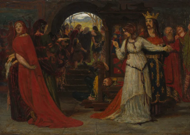 Cordelia despidiéndose de sus hermanas, Ford Madox Brown